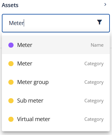 Filters selection with keyboard